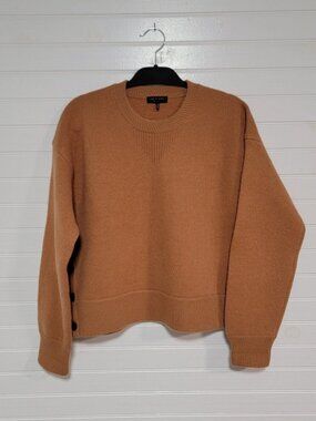 Rag & Bone 100% Merino Wool Womens Size Large Relaxed Fit Crew Neck Sweater